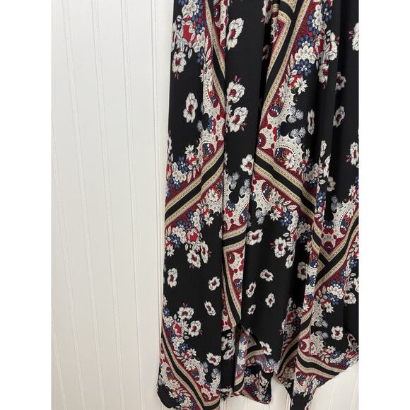 Lulus Women's Maxi Timeless Wrap Dress Black Floral Long‎ Sleeve Size S #142 - Picture 12 of 16